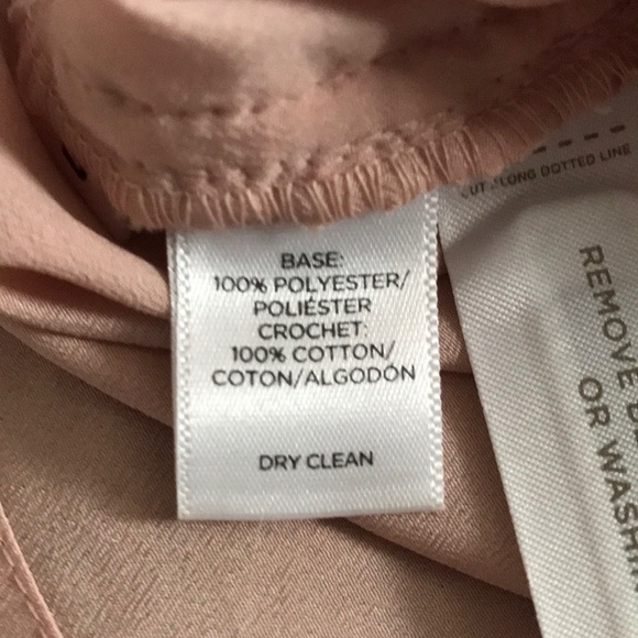 NWOT - LOFT Blush Blouse w/ lace overlay - Picture 4 of 4